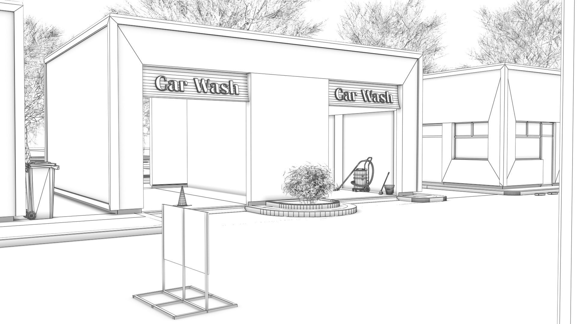 Gas Station - Petrobras 3D model_8