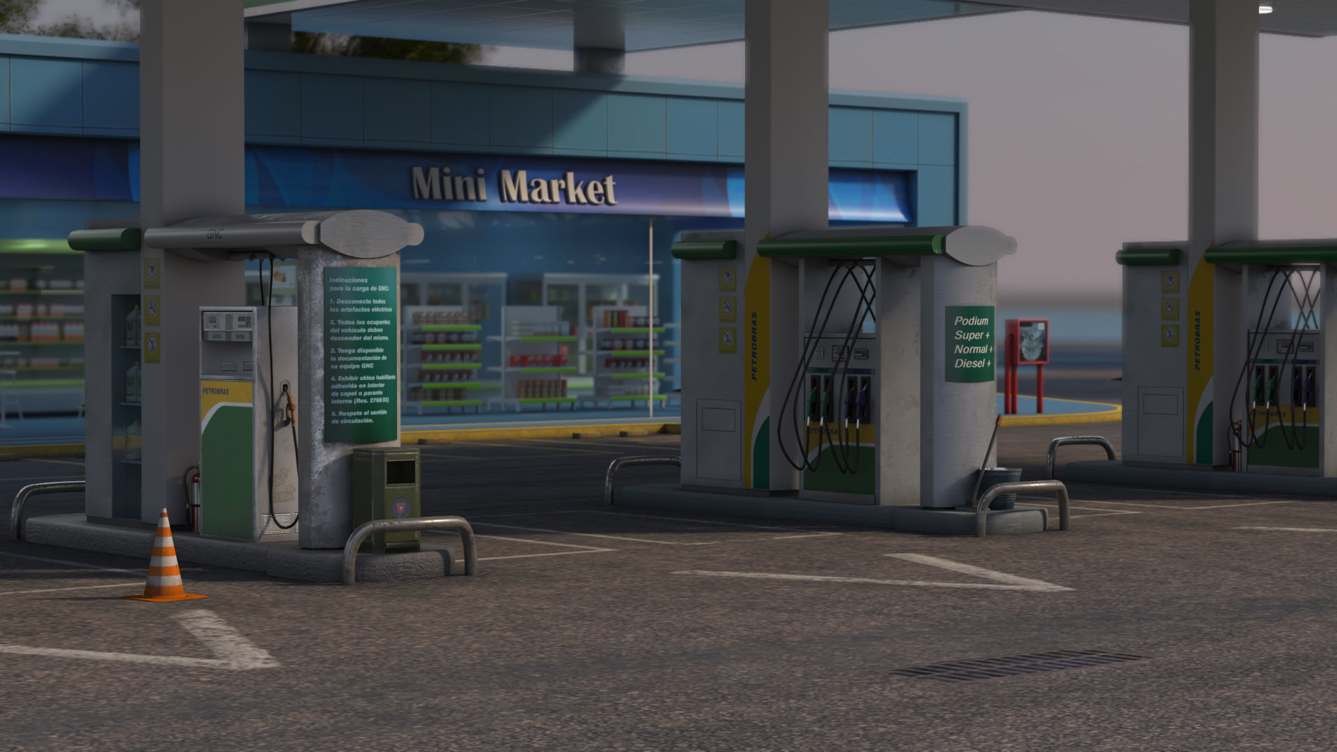 Gas Station - Petrobras 3D model_9