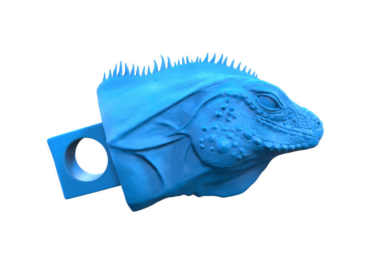 Reptile head 3D print model_1