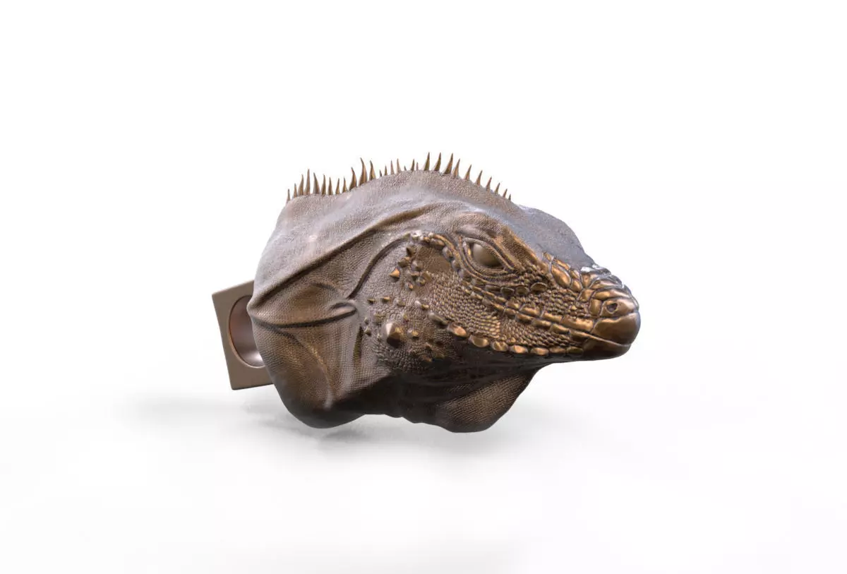 Reptile head 3D print model_0