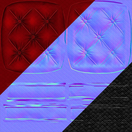 Sofa Cushion Texture Low-poly 3D model_3