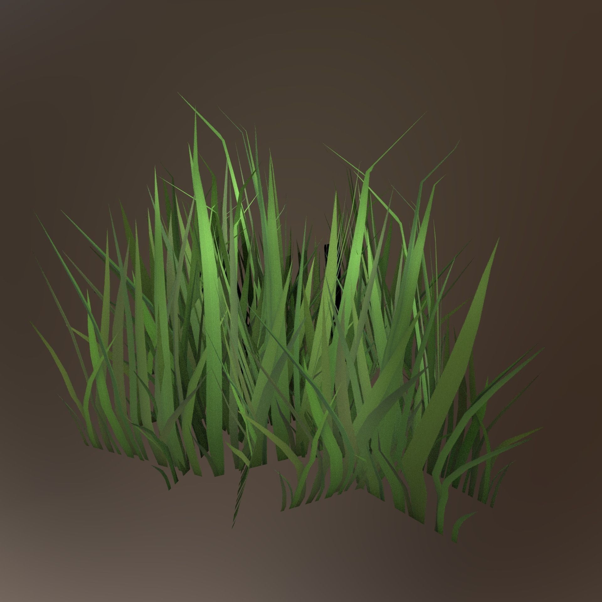 Game-ready Gras three folded pieces of paper Low-poly 3D model_0