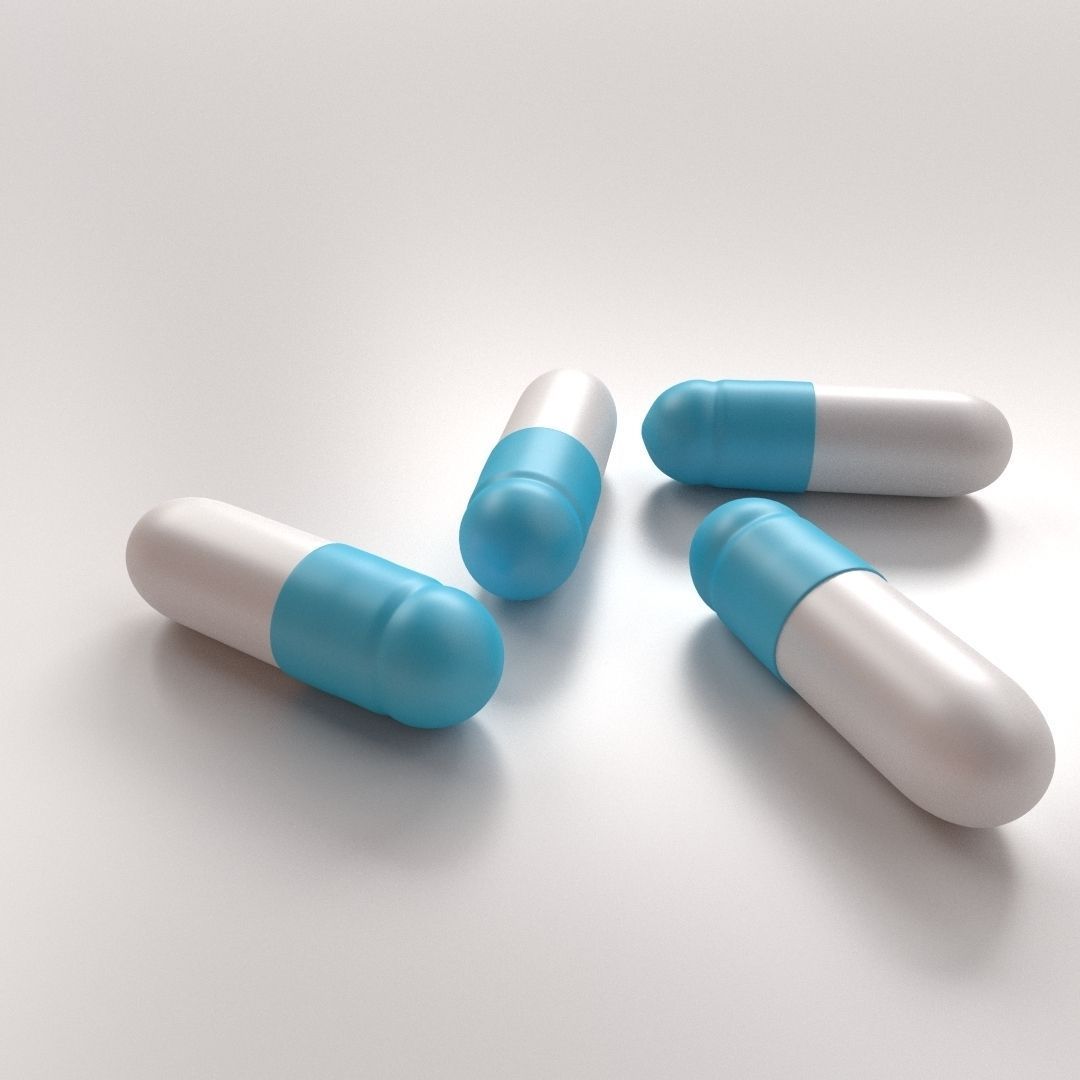 Pill Capsule 3D model_1