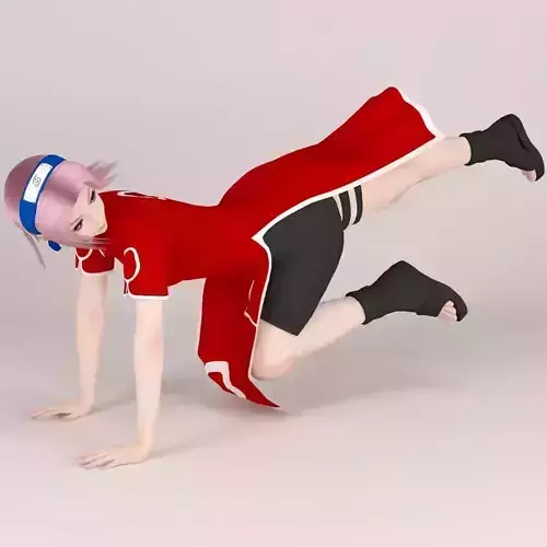 Sakura Haruno pose 08 3D model