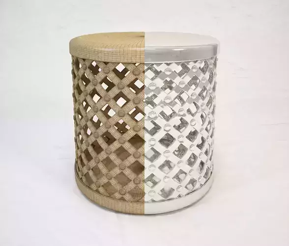 Marlow Drum Stool by Four Hands 3D model