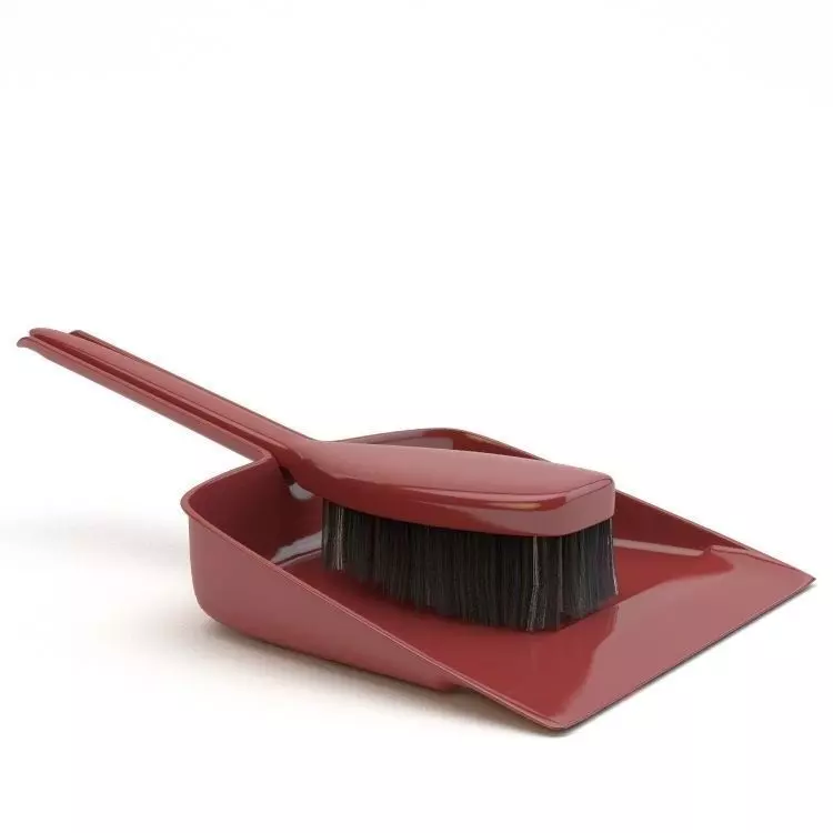 Dustpan and brush 3D model_0