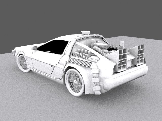 Back to the Future DMC Delorean  3D model_1