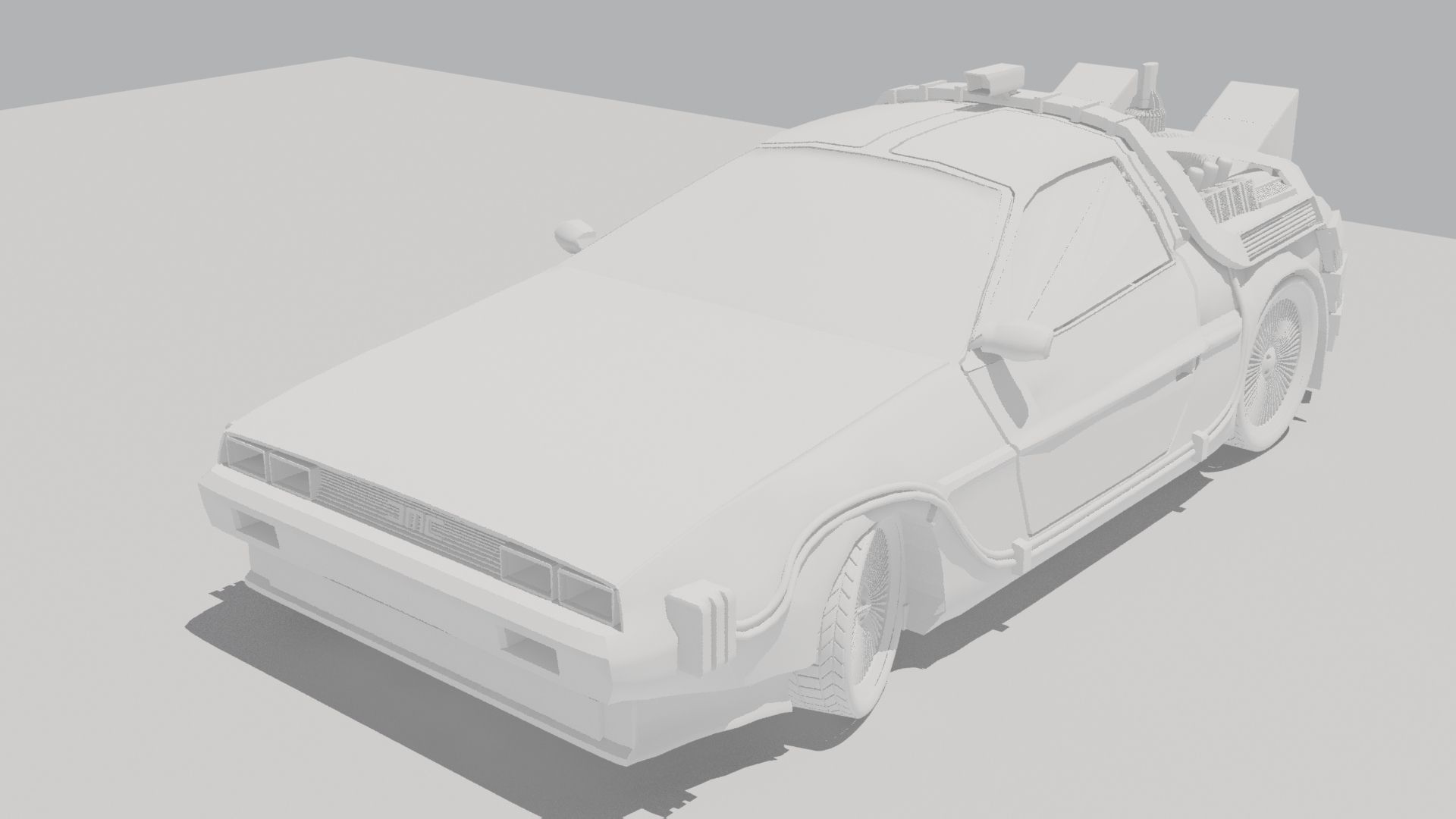 Back to the Future DMC Delorean  3D model_2