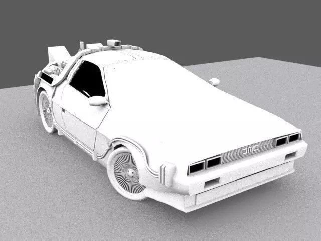 Back to the Future DMC Delorean  3D model_0