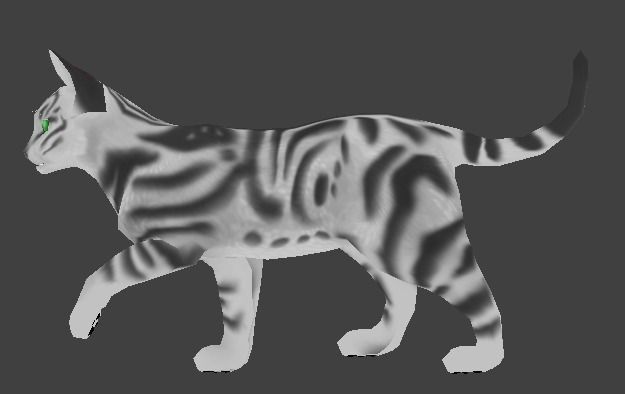 Kitten cat Low-poly 3D model_5