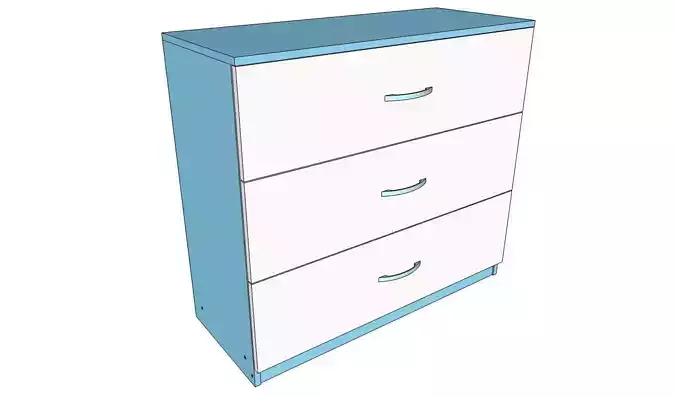 Cabinet 3 drawers- 100x42x90cm