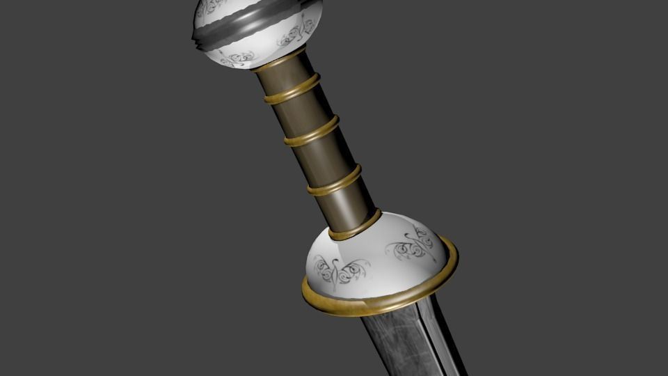 Sword Roman Gladius Low-poly 3D model_1