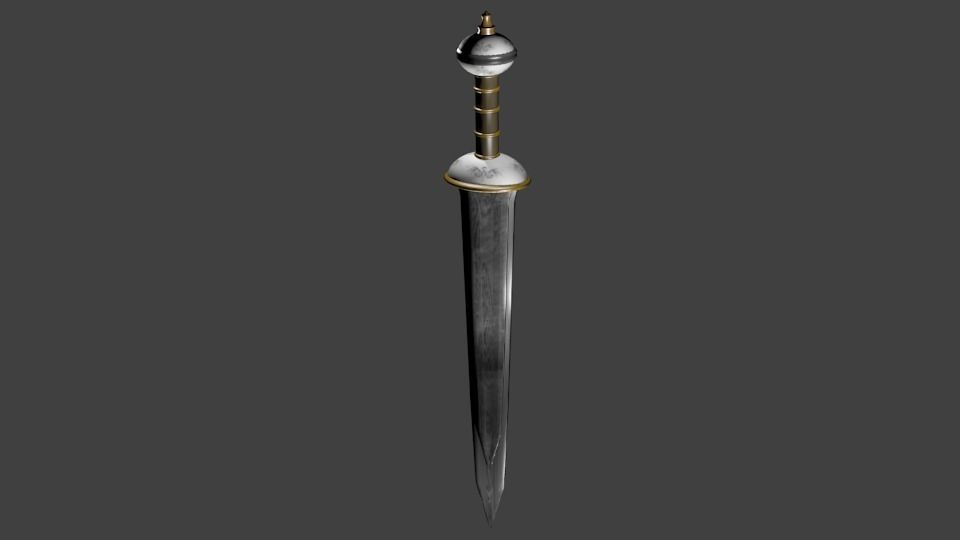 Sword Roman Gladius Low-poly 3D model_0