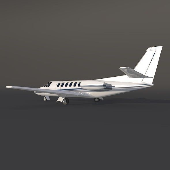 Cessna 550 citation II business jet 3D model_6