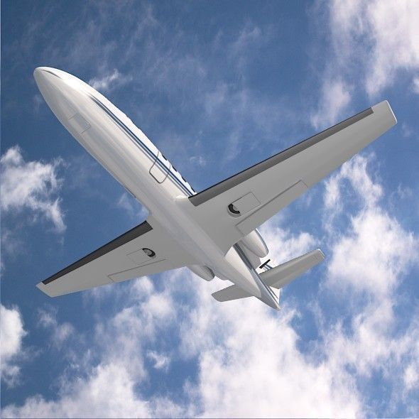 Cessna 550 citation II business jet 3D model_12