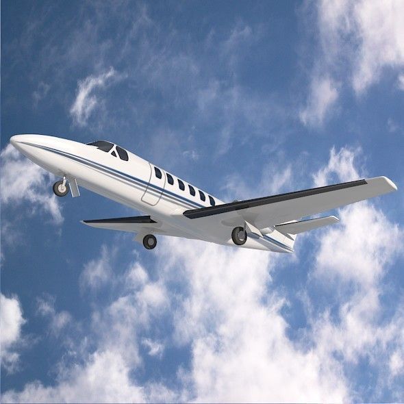Cessna 550 citation II business jet 3D model_11