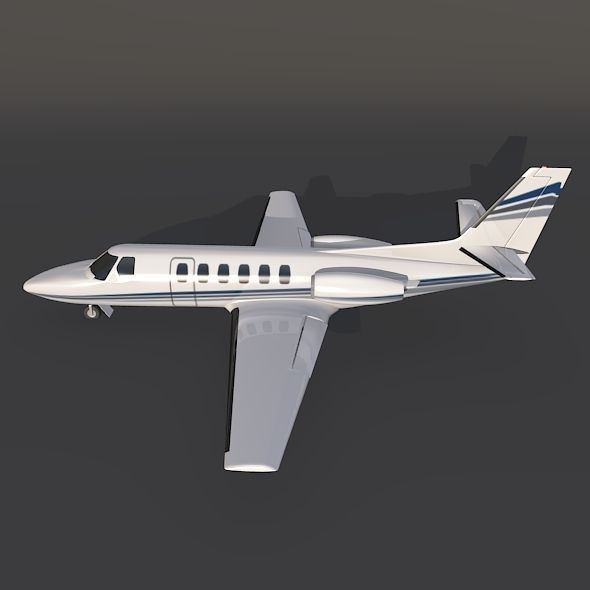 Cessna 550 citation II business jet 3D model_7