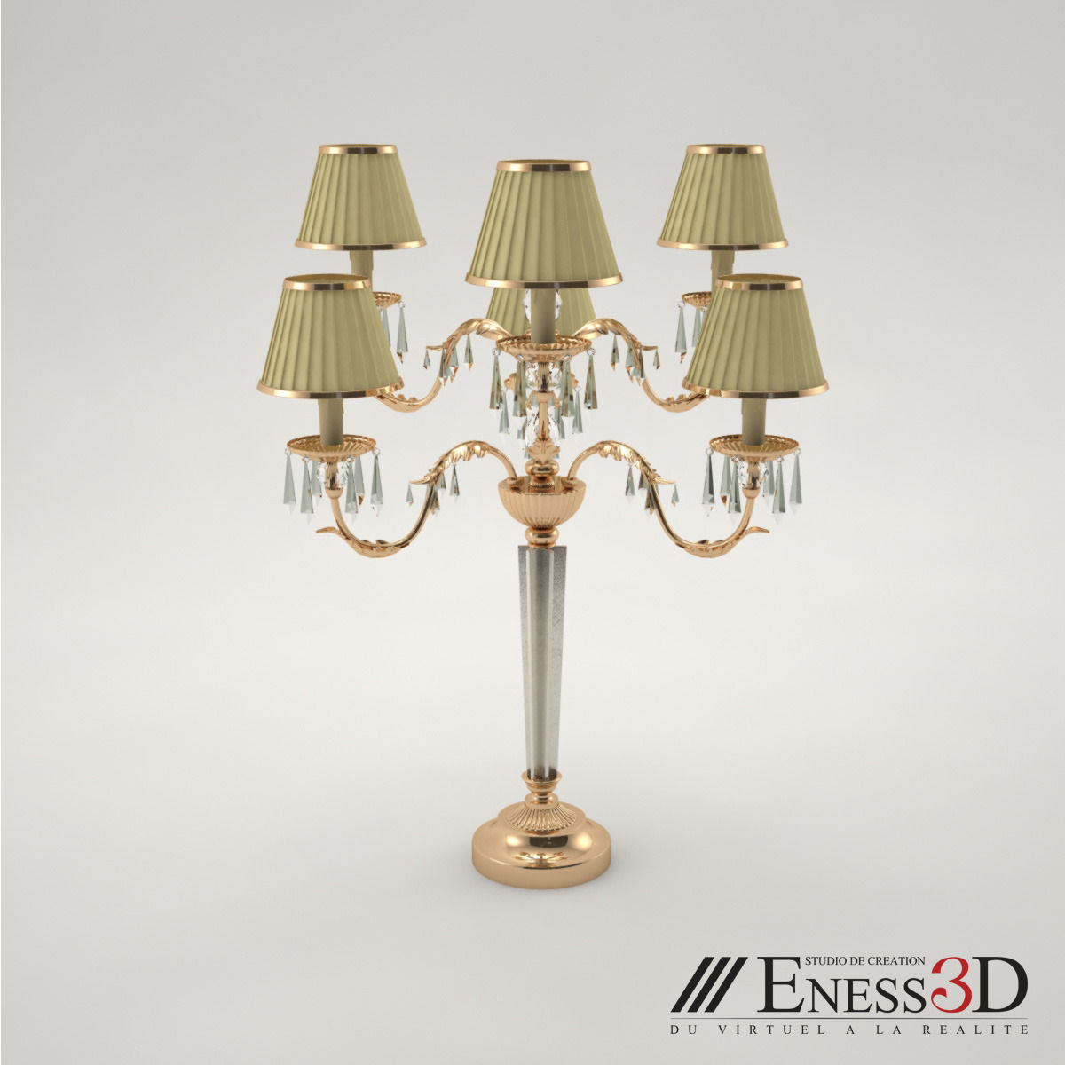 Pro - Laudarte Leoni Table Lamp 3D model_3