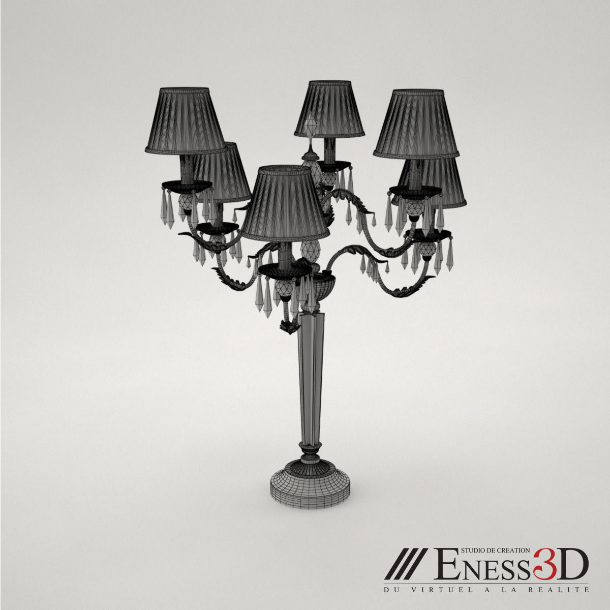 Pro - Laudarte Leoni Table Lamp 3D model_4