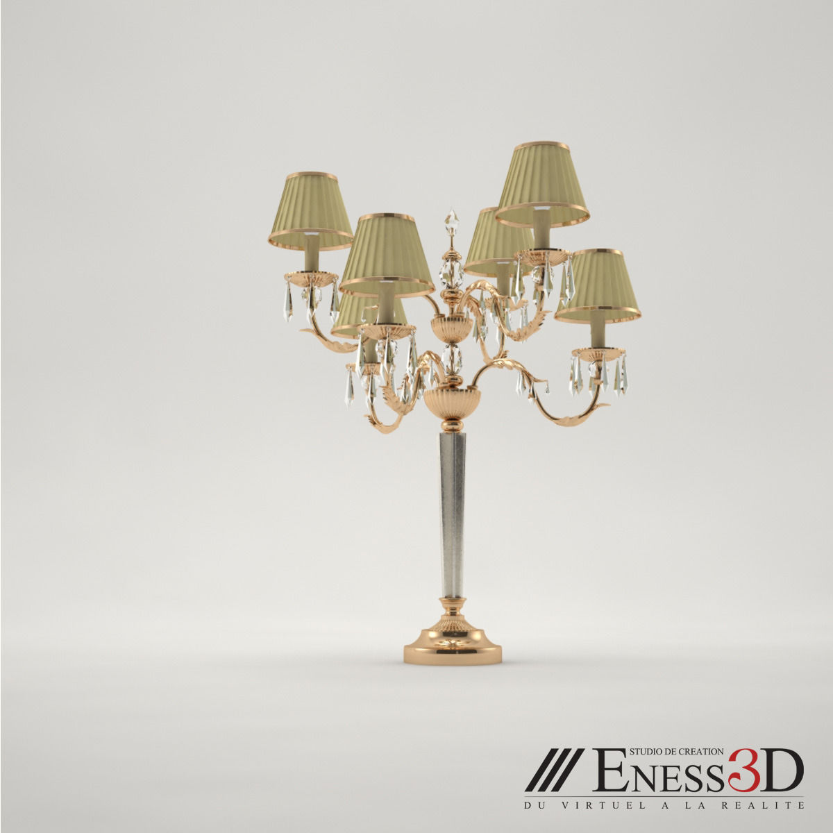 Pro - Laudarte Leoni Table Lamp 3D model_2