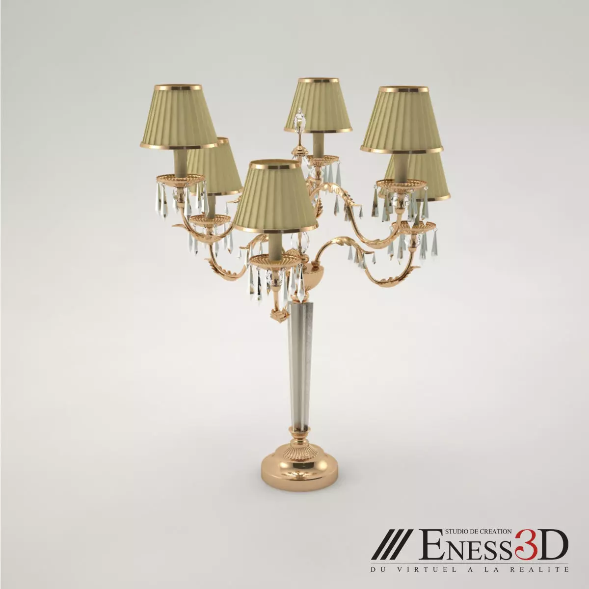 Pro - Laudarte Leoni Table Lamp 3D model_0