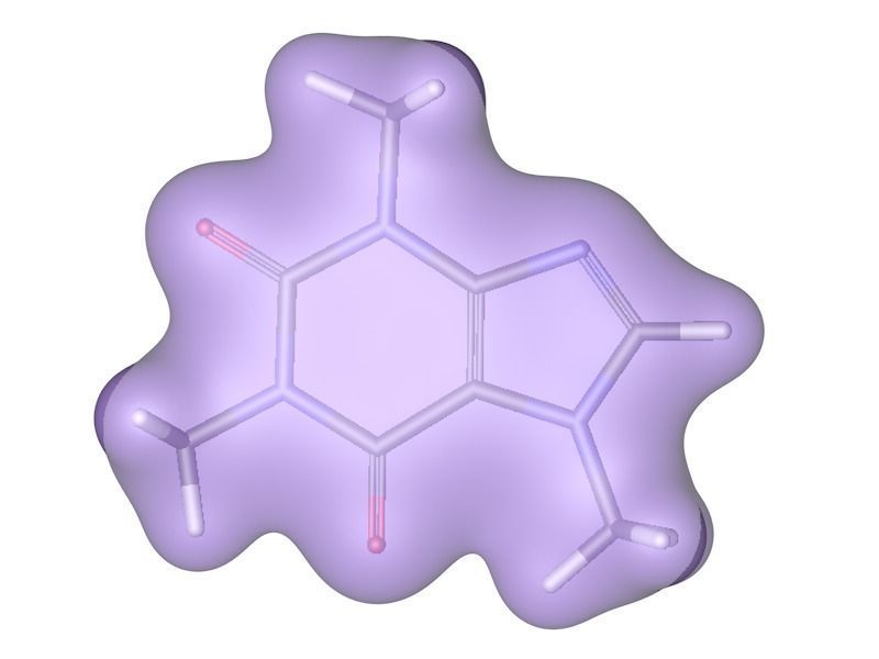 Caffeine molecule 3D model_4