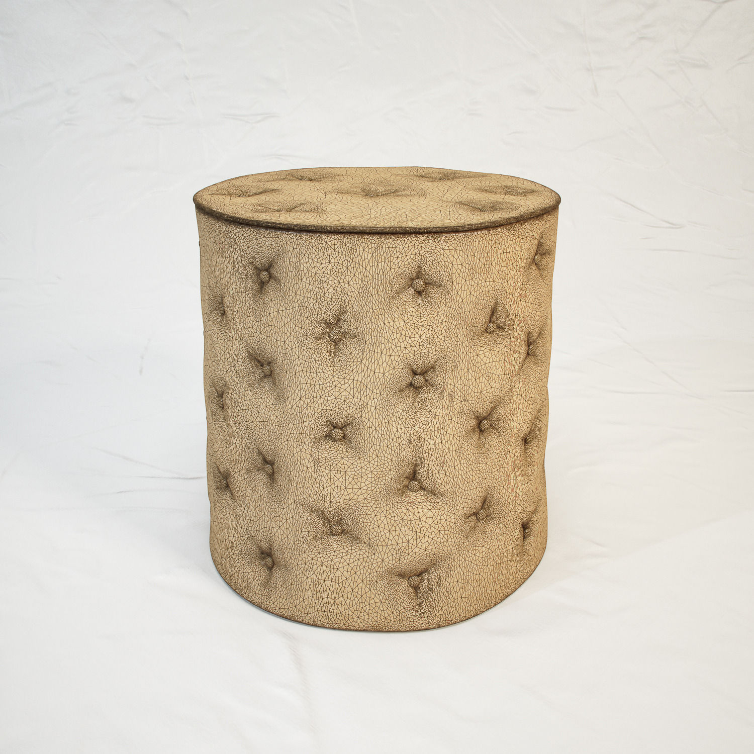 Aura brass stool 3D model_2