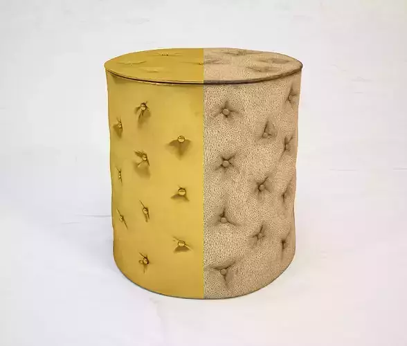 Aura brass stool 3D model
