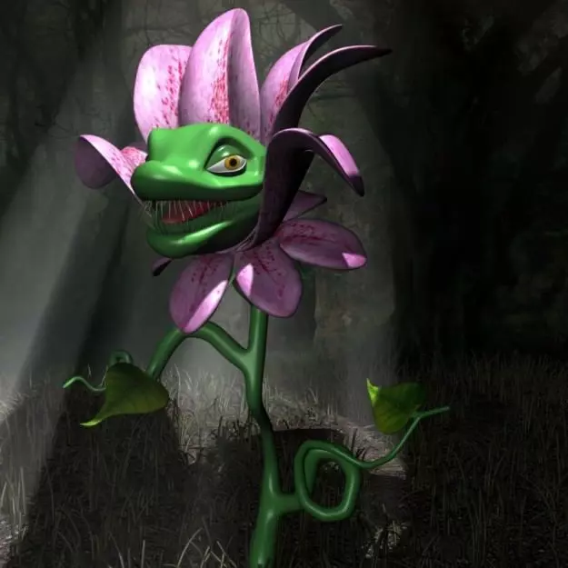 Carnivorous Plant Character RIGGED Low-poly 3D model_0