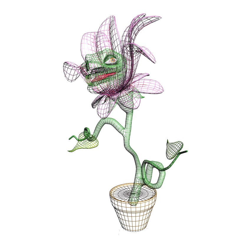 Carnivorous Plant Character RIGGED Low-poly 3D model_5