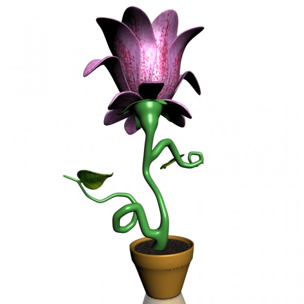Carnivorous Plant Character RIGGED Low-poly 3D model_4