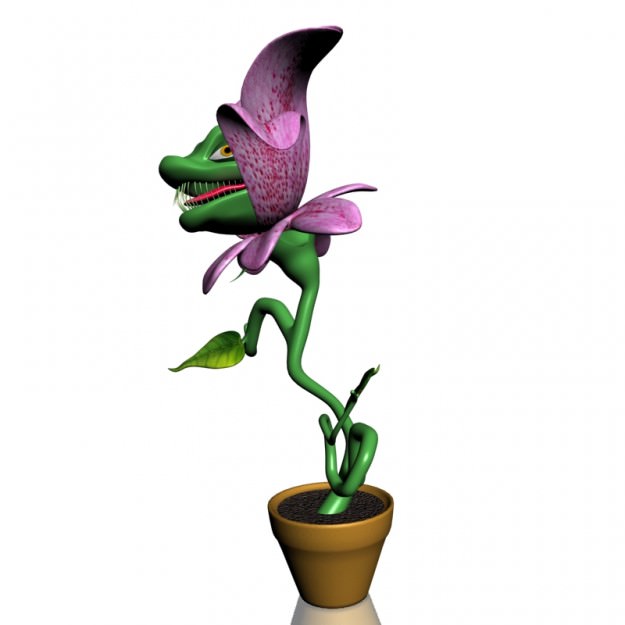 Carnivorous Plant Character RIGGED Low-poly 3D model_3