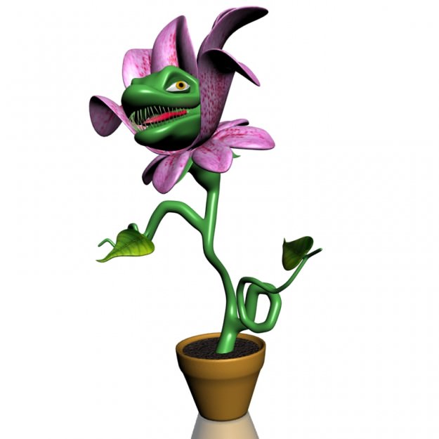 Carnivorous Plant Character RIGGED Low-poly 3D model_2
