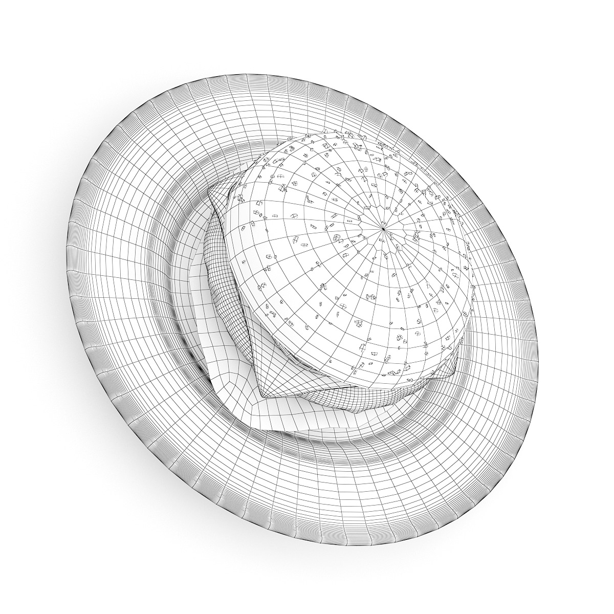 Burger on Plate 3D model_1