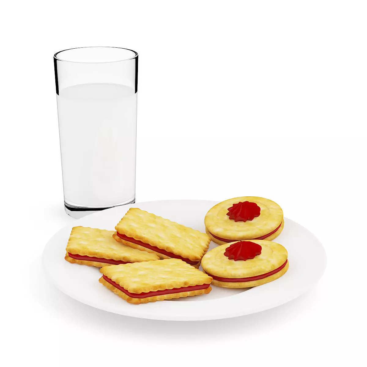 Biscuits with Milk 3D model
