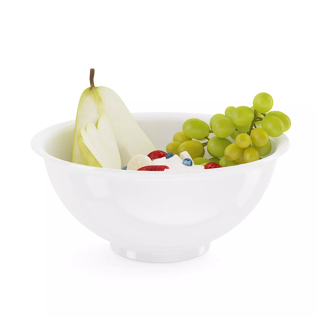 Fruits with Yoghurt 3D model_0