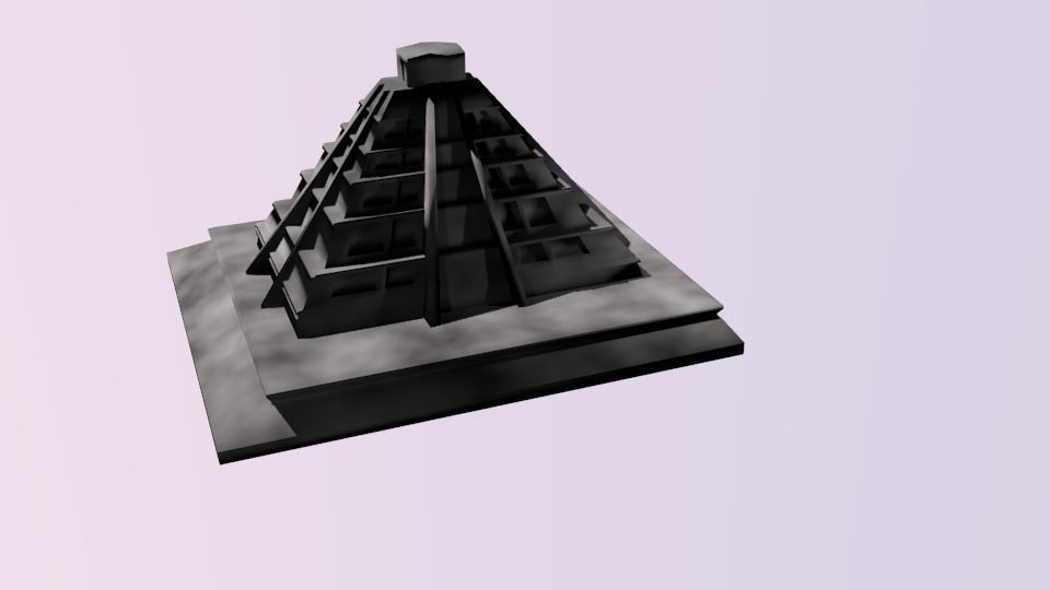 Mayan Pyramid Low-poly 3D model_3