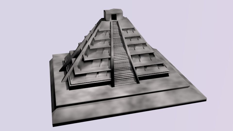Mayan Pyramid Low-poly 3D model_0