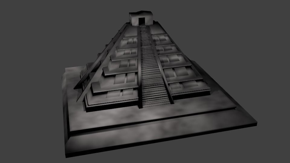 Mayan Pyramid Low-poly 3D model_2