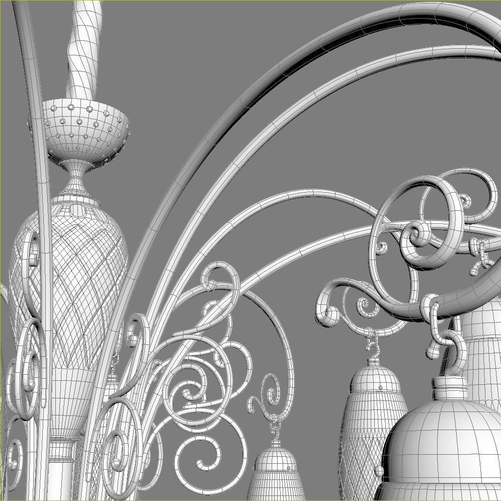 Chandelier Masiero Luxury Magnifica 12 1 3D model_2