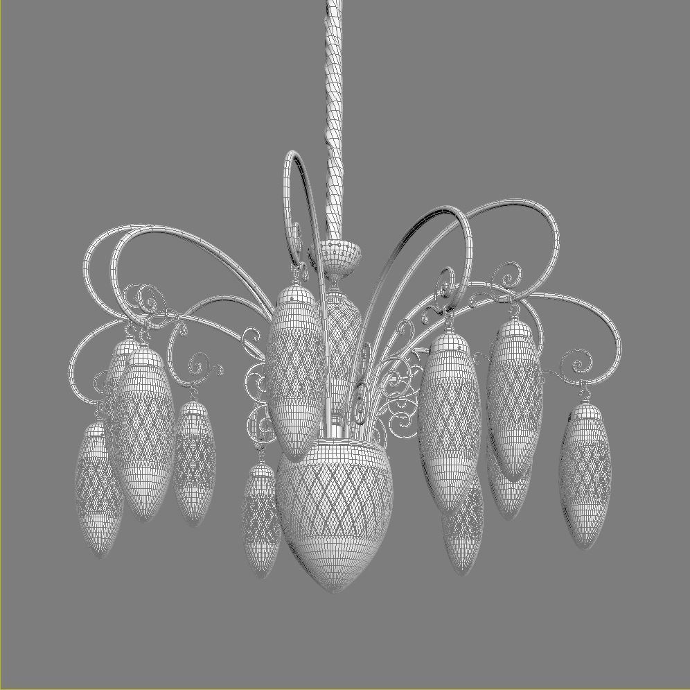 Chandelier Masiero Luxury Magnifica 12 1 3D model_1