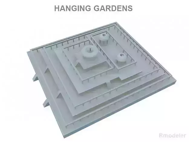 Hanging Gardens of Babylon 3D model