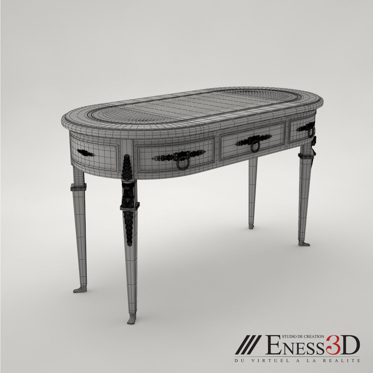 Pro - Balcean Desk 3D model_4