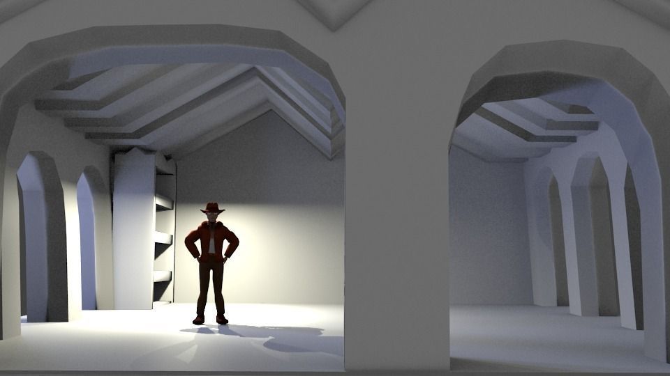 Adventurers loft Low-poly 3D model_3