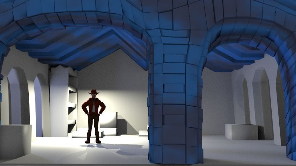 Adventurers loft Low-poly 3D model_2