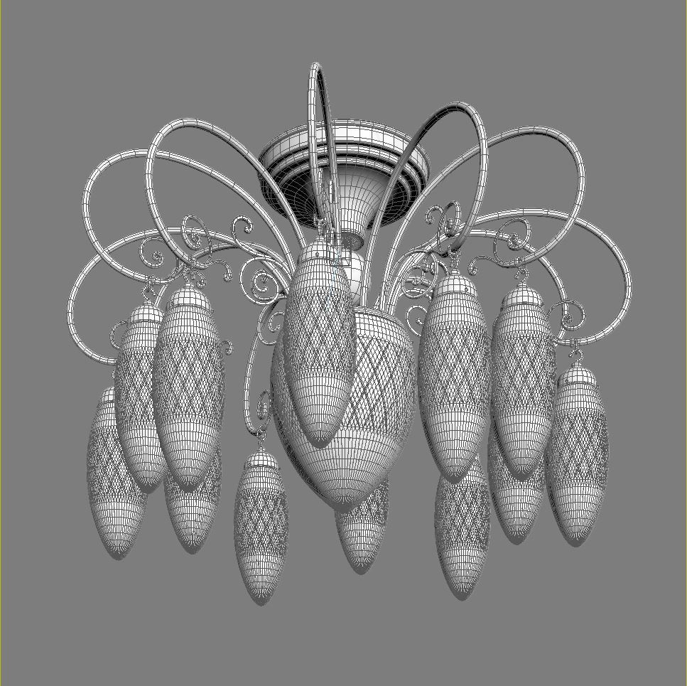 Chandelier Masiero Luxury Magnifica PL12 1 3D model_1