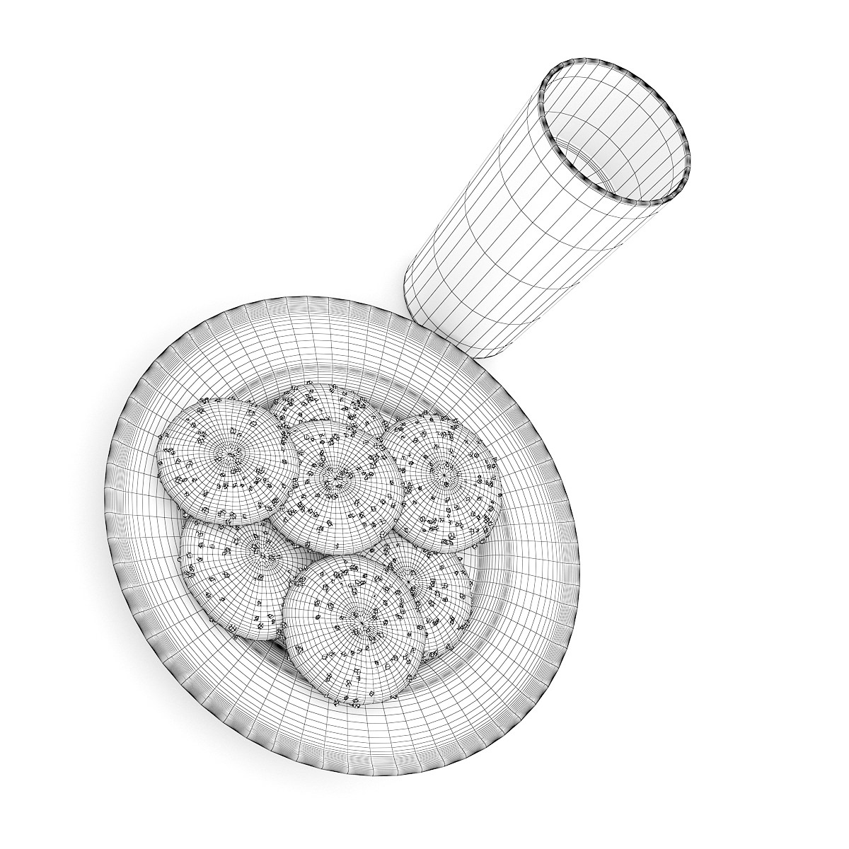 Chocolate Cookies with Milk 3D model_3