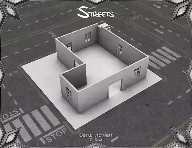 Urban Streets Texture Pack Low-poly 3D model