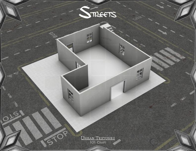 Complete Urban Tiles Texture Pack Low-poly 3D model_4