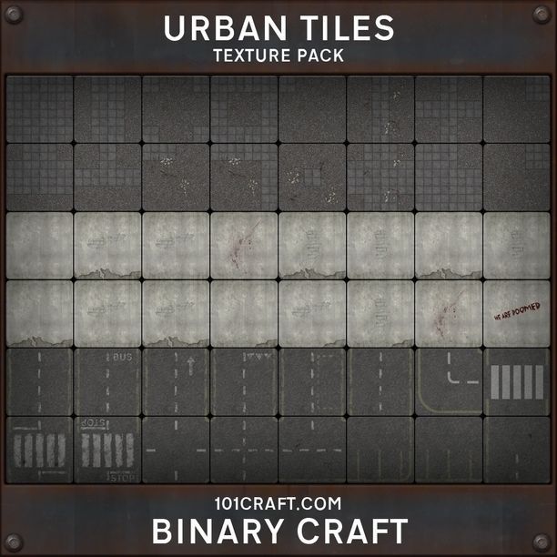 Complete Urban Tiles Texture Pack Low-poly 3D model_1